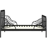  Produživi okvir za krevet crni metalni 80 x 130/200 cm | shoptok.hr