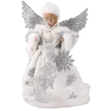 Angel 10, novogodišnja dekoracija, vila, srebrna, 30cm