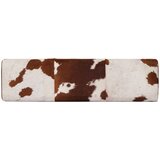  Klupa 110 x 30 x 45 cm Prava koža Smeđa i bijela | shoptok.hr