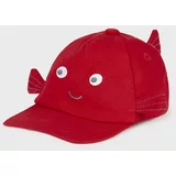 Mayoral Newborn Otroška bombažna bejzbolska kapa rdeča barva