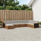  Set vanjskih sofa 8 kom. Prirodna i svjetlosiva | shoptok.hr