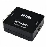 Fast Asia adapter-konverter AV kompozitni (3xRCA) na HDMI 1080p (3ž/ž) (Crni) | Eponuda.com