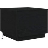 vidaXL Klubska mizica z LED lučkami črni hrast 50x50x40 cm, (21752225) | Shoptok.si