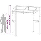 Nadstrešnica za roštilj 215 x 150 x 220 cm antracit čelična | shoptok.hr