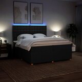  Krevet s oprugama i madracem crni 200x200 cm od tkanine | shoptok.hr