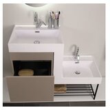 Hanah home Kupatilski ormarić sa umivaonikom i ogledalom (2 komada) Up Down Latte | Eponuda.com
