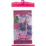 Barbie Mattel : Modni komplet - Črno-bela črtasta obleka s pečatom (HRH38), (22102701) | Shoptok.si