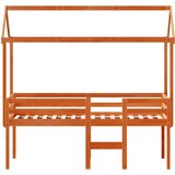  Visoki krevet s krovom voštano smeđi 90x200 cm masivna borovina | shoptok.hr