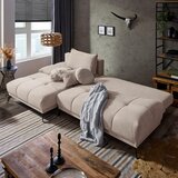Hom`in KOTNA SEDEŽNA GARNITURA, šenilja sivobež | Shoptok.si