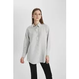 Defacto Relax Fit Shirt Collar Long Sleeve Tunic