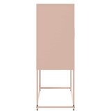  Visoka komoda ružičasta 68,5 x 38,5 x 107 cm čelična | shoptok.hr