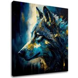 Dekorativna slika na platnu - premium art - wilderness in wolf eyes