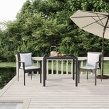 The Living Store Vrtna jedilna garnitura 3-delna z blazinami črn poli ratan - Vrtna Jedilna Garnitura, (21481744) | Shoptok.si