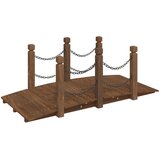  Vrtni most s lančanim ogradama 150x67x56 cm masivno drvo smreke Slike