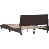  Posteljni okvir brez vzmetnice temno rjav 140x200 cm tkanina, (21670847) | Shoptok.si