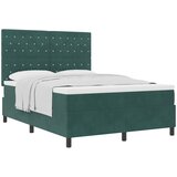 vidaXL Box Spring postelja z vzmetnico temno zelena 140x190 cm žamet, (22052555) | Shoptok.si