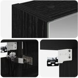  Kupaonski ormar s ogledalom Crni hrast 40 x 10,5 x 60,5 cm | shoptok.hr
