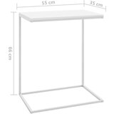vidaXL Bočni stolić bijeli 55 x 35 x 66 cm od konstruiranog drva | shoptok.hr