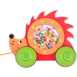  Drveni jež na kotačima s kuglicama, igračka za povlačenje | shoptok.hr