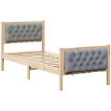  Okvir za krevet Svijetlo siva 75 x 190 cm tkanina | shoptok.hr