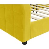  Raztegljiva postelja rumena 100x200 cm žamet | Shoptok.si