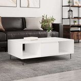  Stolić za kavu bijeli 104 x 60 x 35 cm od konstruiranog drva Cijene