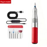 INF USB brusilnik za nohte s 7 nastavki in nastavkom za kurja očesa Red, (5000490042) Cene