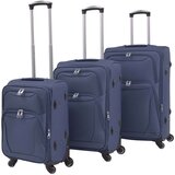 vidaXL 3-Dijelni Set Mekanih Kofera Tamno Plavi | shoptok.hr