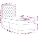 vidaXL Box Spring krevet s madracem tamnozelene boje pojedinačno baršunast | shoptok.hr