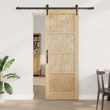 vidaXL Drsna vrata s kompletom opreme 78x211 cm iz trdega lesa bora, Notranja vrata 'ORKDAL'78x211x4 cm iz trdega lesa bora Cene