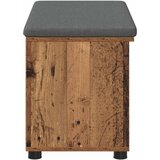  Klupa za hodnik s jastukom s policom Staro drvo 80 x 38 x 46 cm | shoptok.hr