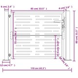  Vrtna vrata antracit boje 100x75 cm čelična kvadratna dizajna | shoptok.hr