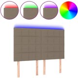 The Living Store led posteljno vzglavje taupe 144x5x118/128 cm blago - led vzglavje, (21418857) | Shoptok.si