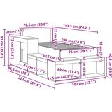  Okvir kreveta bez madraca voštano smeđi 75 x 190 cm od borovine | shoptok.hr