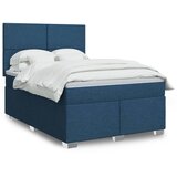  Krevet s oprugama i madracem plavi 140x200 cm od tkanine | shoptok.hr