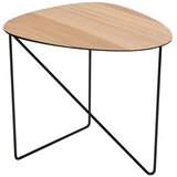 LIND DNA Metalni stolić za kavu u prirodnoj boji 44x50 cm Curve L Wood – u