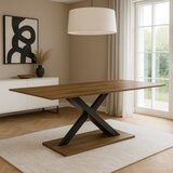 Art Invest Trpezarijski sto Metro Hrast keramička ploča/Noge drvo MDF+crni metal 1800x900x76 Cene