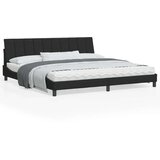  Posteljni okvir z vzglavjem črn 200x200 cm žamet, (21086347) | Shoptok.si