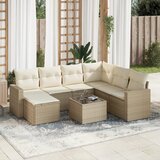  8-dijelni set vrtnih sofa od poliratana s jastucima bež | shoptok.hr