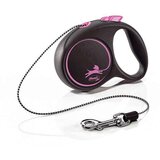 Flexi povodac Black Design M Cord 5m Roze | ePonuda.com