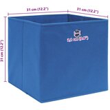  Kutije za pohranu 4 kom plave 32 x 32 x 32 cm od tkanine | shoptok.hr