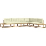  Set vanjskih sofa Bijela 357 x 198,5 x 73 cm Poliester | shoptok.hr