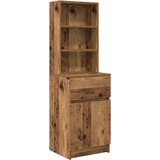vidaXL Nočna omarica iz starega lesa 39x35x125 cm Inženirski les | Shoptok.si