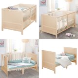 Roba Otroška posteljica z nastavljivo višino 70x140 cm v naravni barvi Easy Sleep – | Shoptok.si