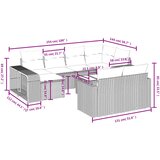  11-dijelni set vrtnih sofa od poliratana s jastucima smeđi | shoptok.hr