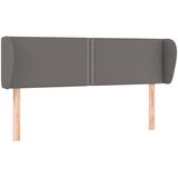 Maison Chic Vzglavna omarica - Nočna omarica - Posteljna omarica z ušesi sivo 147x23x78/88 cm umetno usnje, (21713083) | Shoptok.si