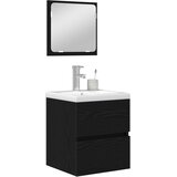  Set namještaja za kupaonicu Zidne 2 pcs Crni hrast i bijela | shoptok.hr