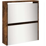 Ormarić Omarica za čevlje z ogledalom 5-nadstropna hrast 63x17x169,5 cm | Shoptok.si