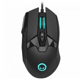 Lorgar stricter 579, gaming mouse, 9 programmable buttons, pixart PMW3336 sensor, dpi up to 12 000, 50 million clicks buttons lifespan, 2 switches, built-in display, 1.8m usb soft silicone cable, matt uv coating with glossy parts and rgb lights with 4 led flowing modes, size: 131*72*41mm, 0.127kg, black Cene