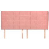  Uzglavlje s ušima ružičasto 203x23x118/128 cm baršunasto | shoptok.hr
